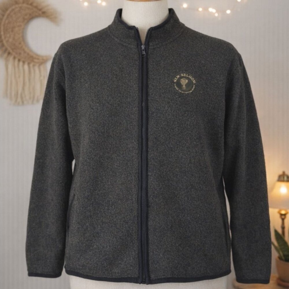 Vintage 90s Ouray Sportwear Fleece Jacket L New Belgium Brewery Logo USA Made